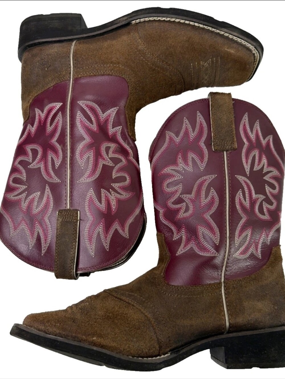 Ariat Square Toe /Brown Suede. 9.5B